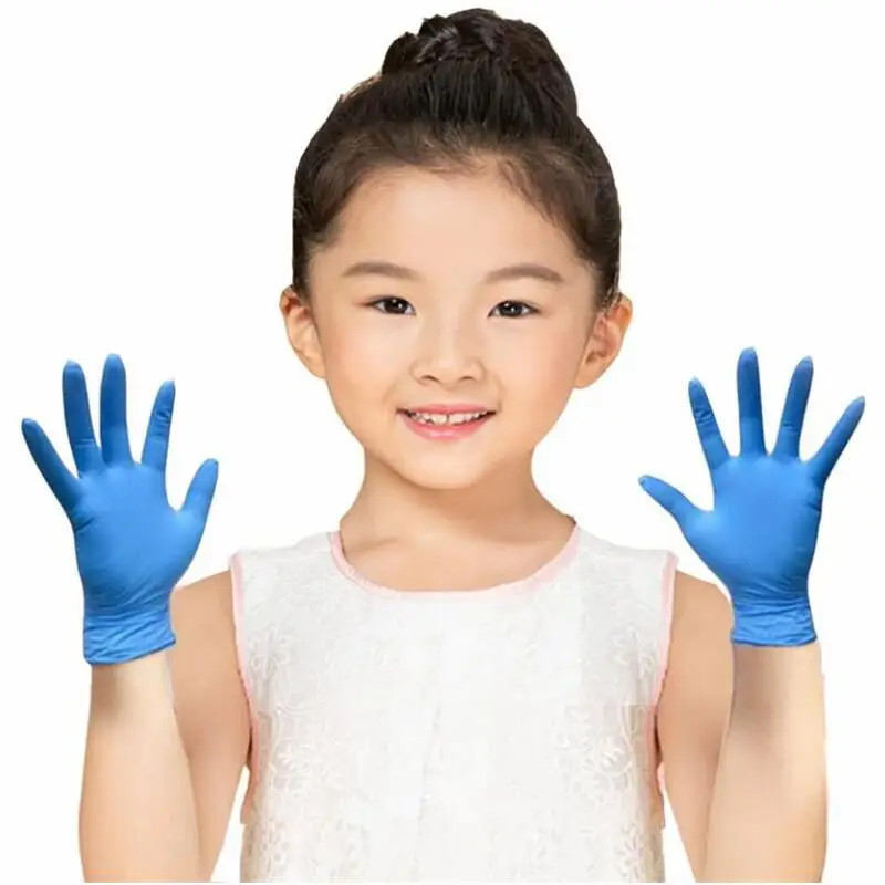 20/50PCS Kids Disposable Nitrile Gloves for Children Crafting Painting Gardening