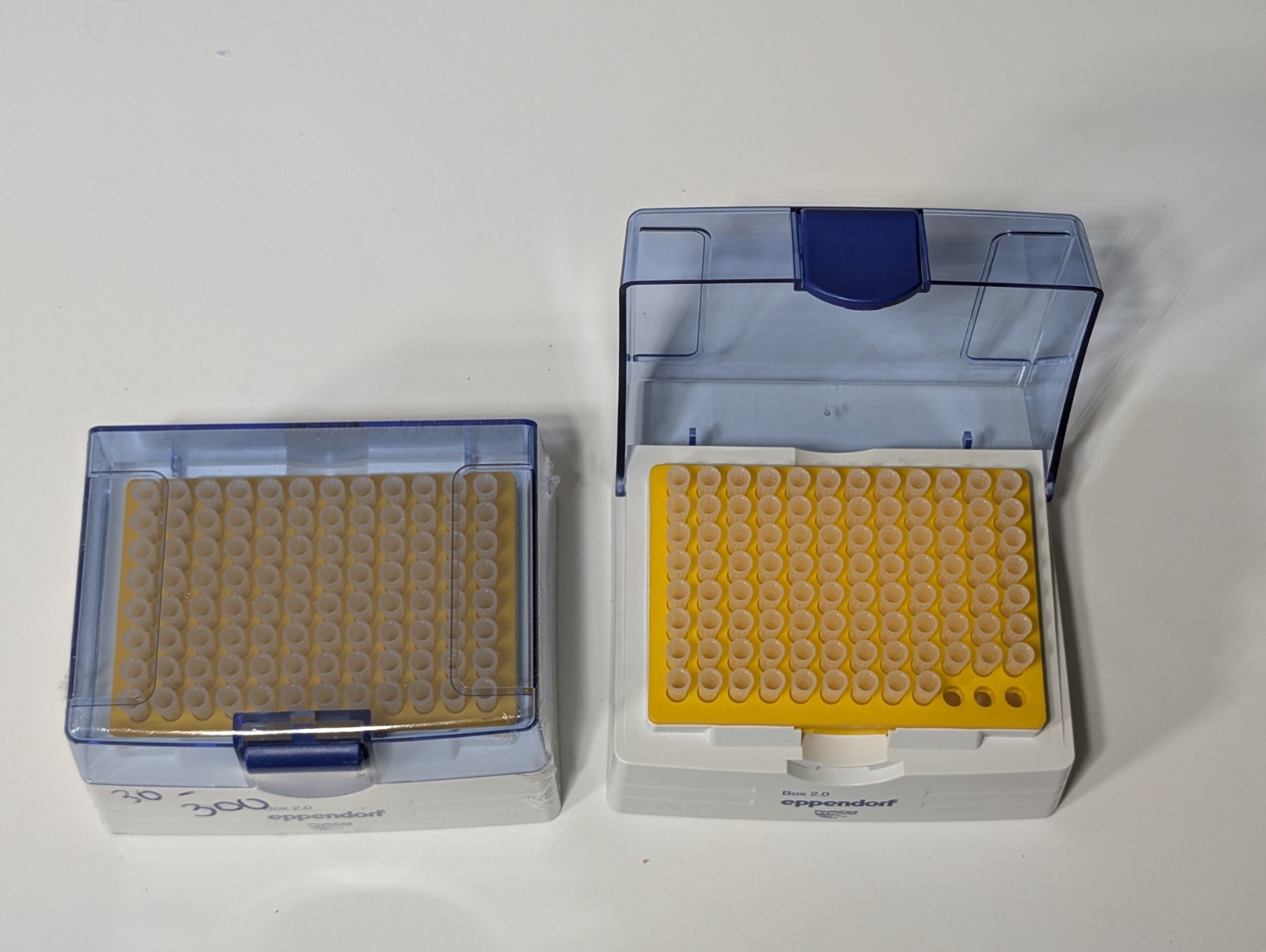 Eppendorf epTIPS 20-300uL Yellow Rack Box 2.0 Lot of 2 1 Sealed 1 Open/Partial