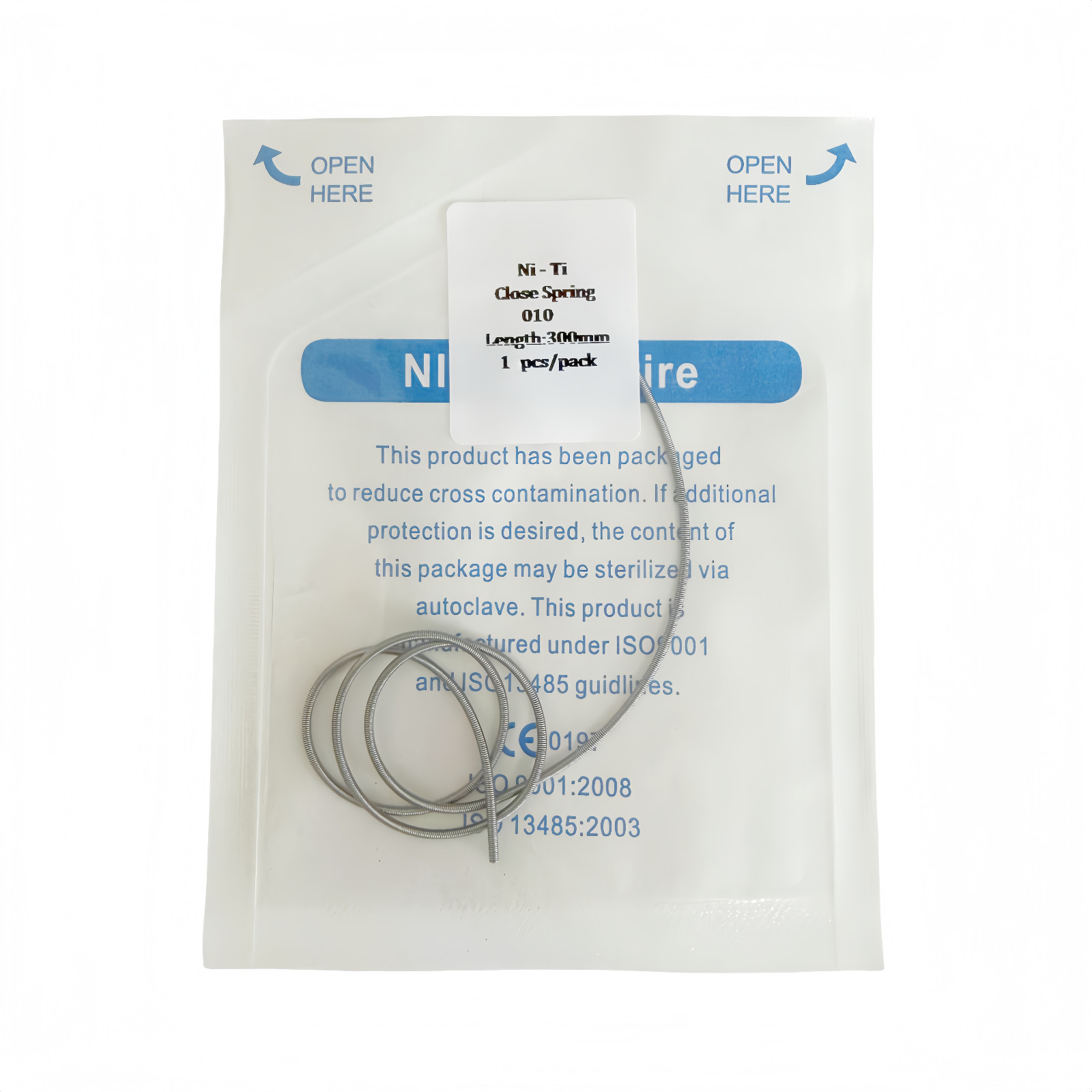 Dental Orthodontic Niti Closed Coil Spring 0.010/0.012*300mm Bracket Archwire