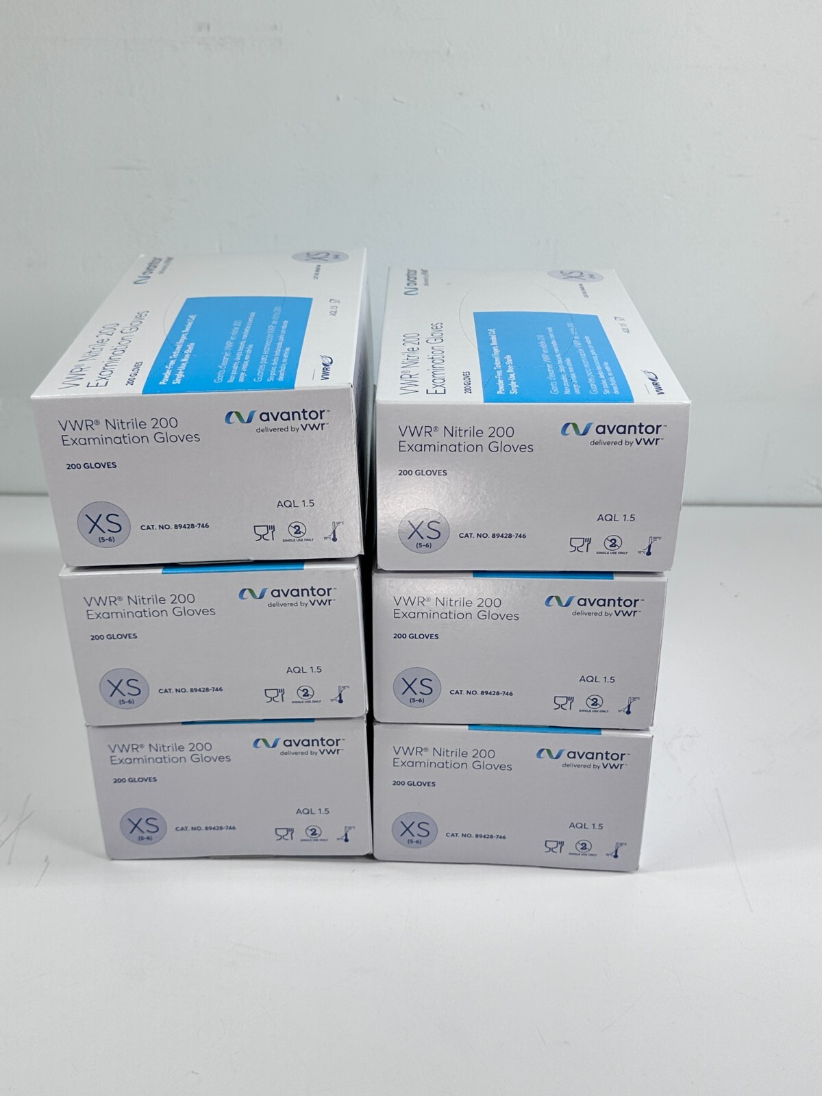 VWR X-Small Nitrile 200 Examination Gloves 89428-746 (1200/cs)
