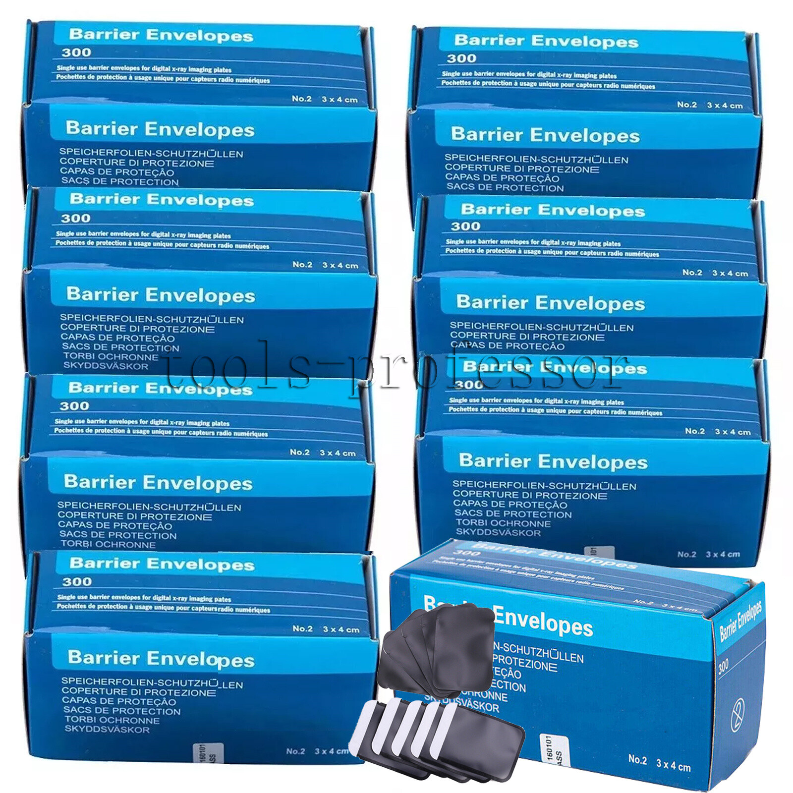 10X(3000pcs) Dental Barrier Envelopes Size 2# F Intra Oral Digital X-Ray Scan X