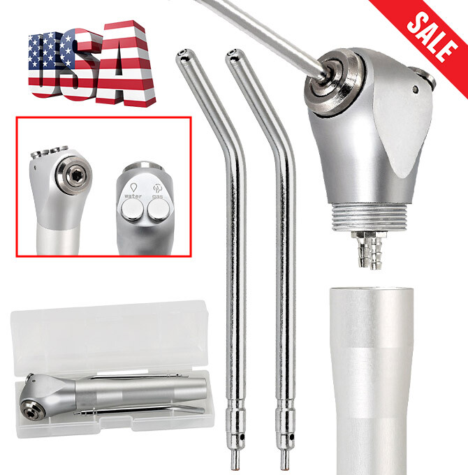 Dental Air Water Spray Triple 3 Way Syringe Handpiece w/ 2 Nozzles/Tips/Tubes/