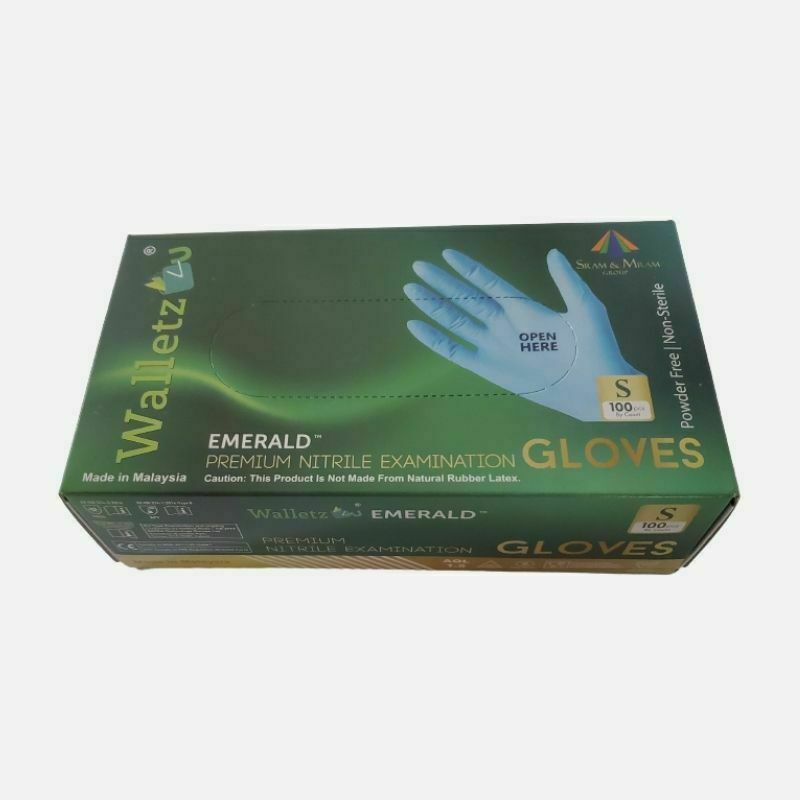 Emerald Disposable Medium Premium Nitrile Exam Glove 3mil Blue Powder Free1000pc