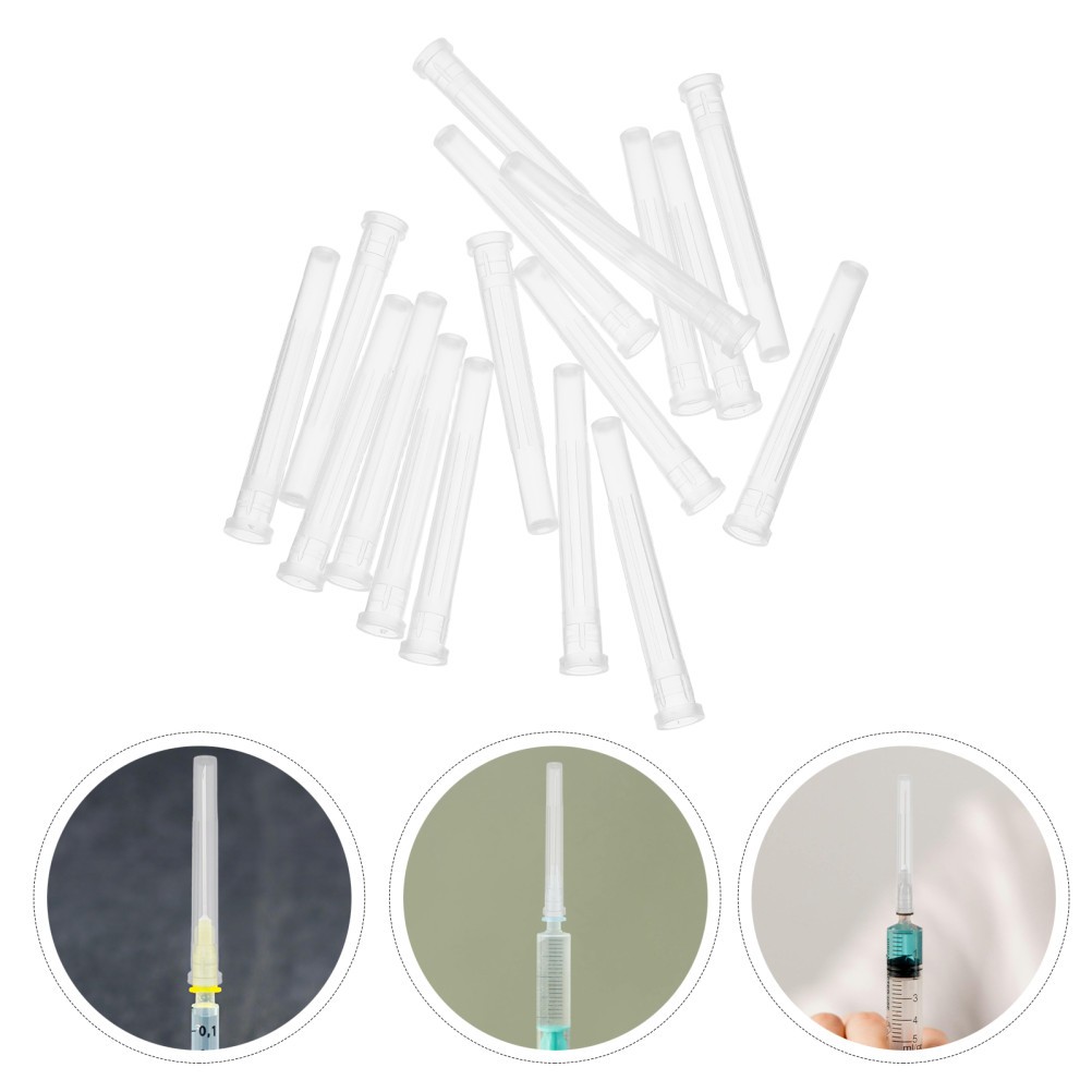 100 Pcs Needle Cap Knitting Stoppers Dispensing Covers Gauge
