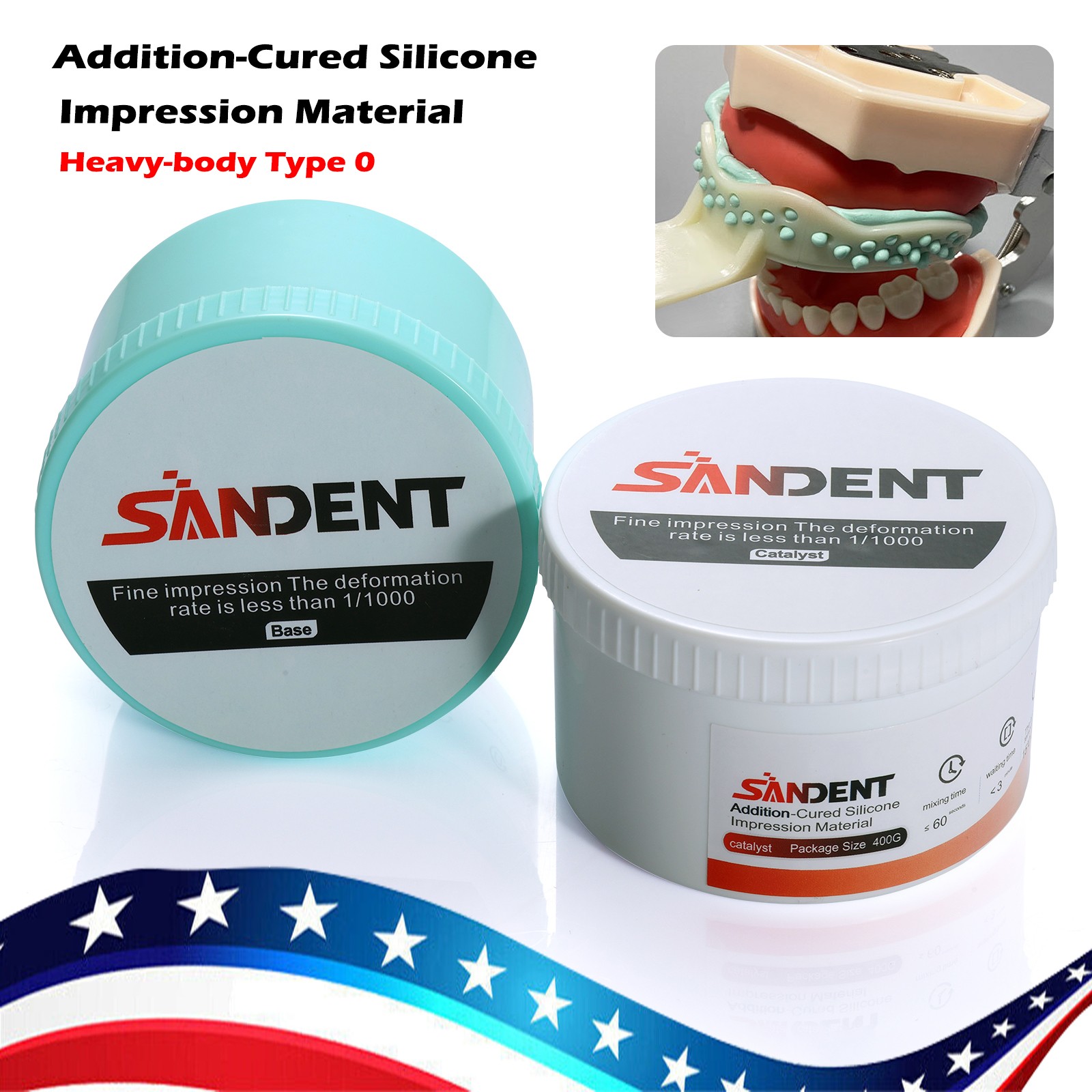 Dental Putty Fast Set PVS VPS Impression Material Silicon Base+Catalystst dt