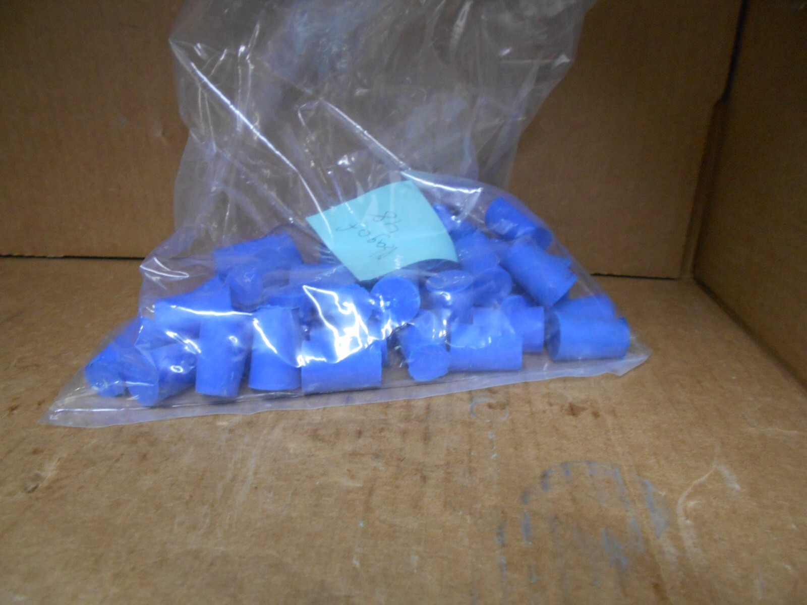Blue Rubber Test Tube Stopper 25mmX16.5X13.5mm Bag of 48 Stoppers