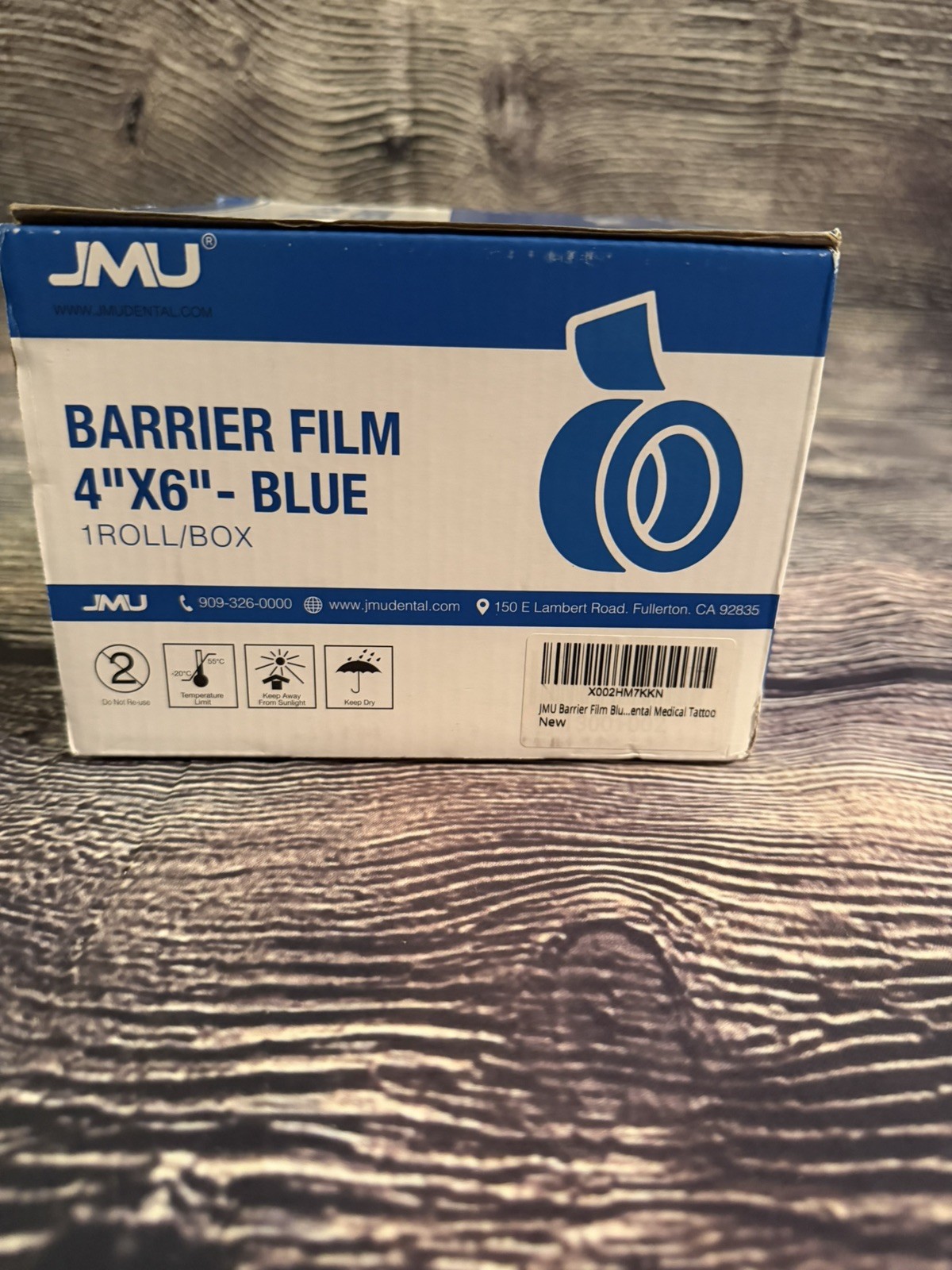 JMU Dental/Tattoo Barrier Film Blue 4″x6″ Sheets new in box