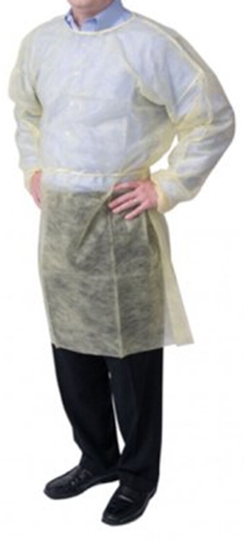 50/ Case Disposable Isolation XL Yellow Gowns PPE Personal Protective Equipment