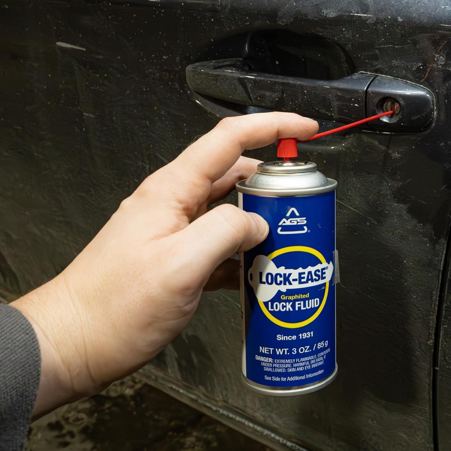 Automotive Solutions Lock-Ease Graphite Lock Lubricant – 3oz Aerosol, Prevent…