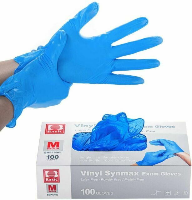Basic BMPF-3003 Synmax Synthetic Large Vinyl Exam Glove – 100 Per Case