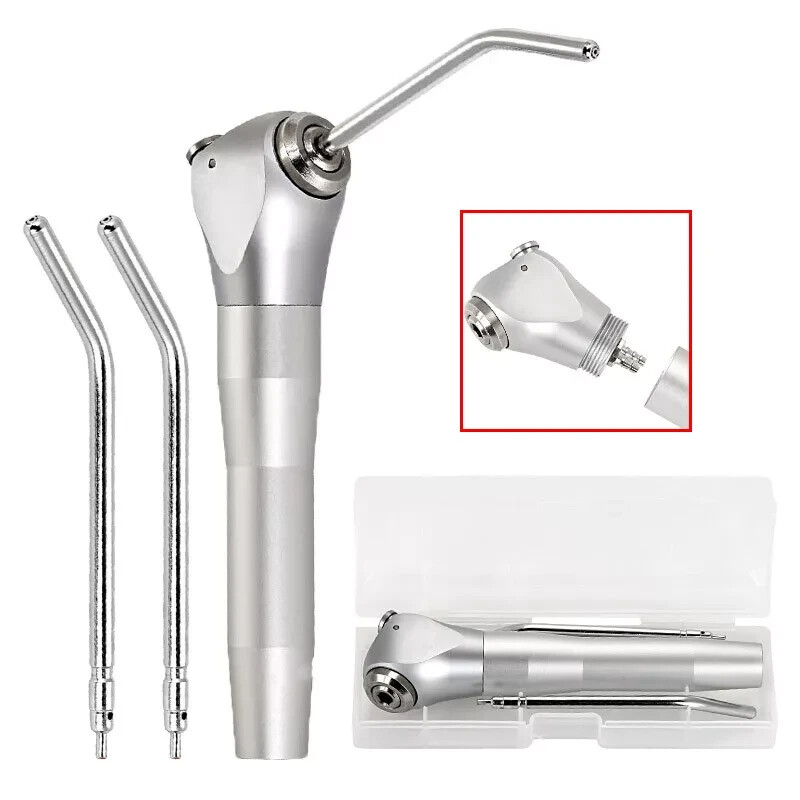 3 Way Air Water Spray Triple Syringe Handpiece + 2 Nozzles Tips Tubes Dental