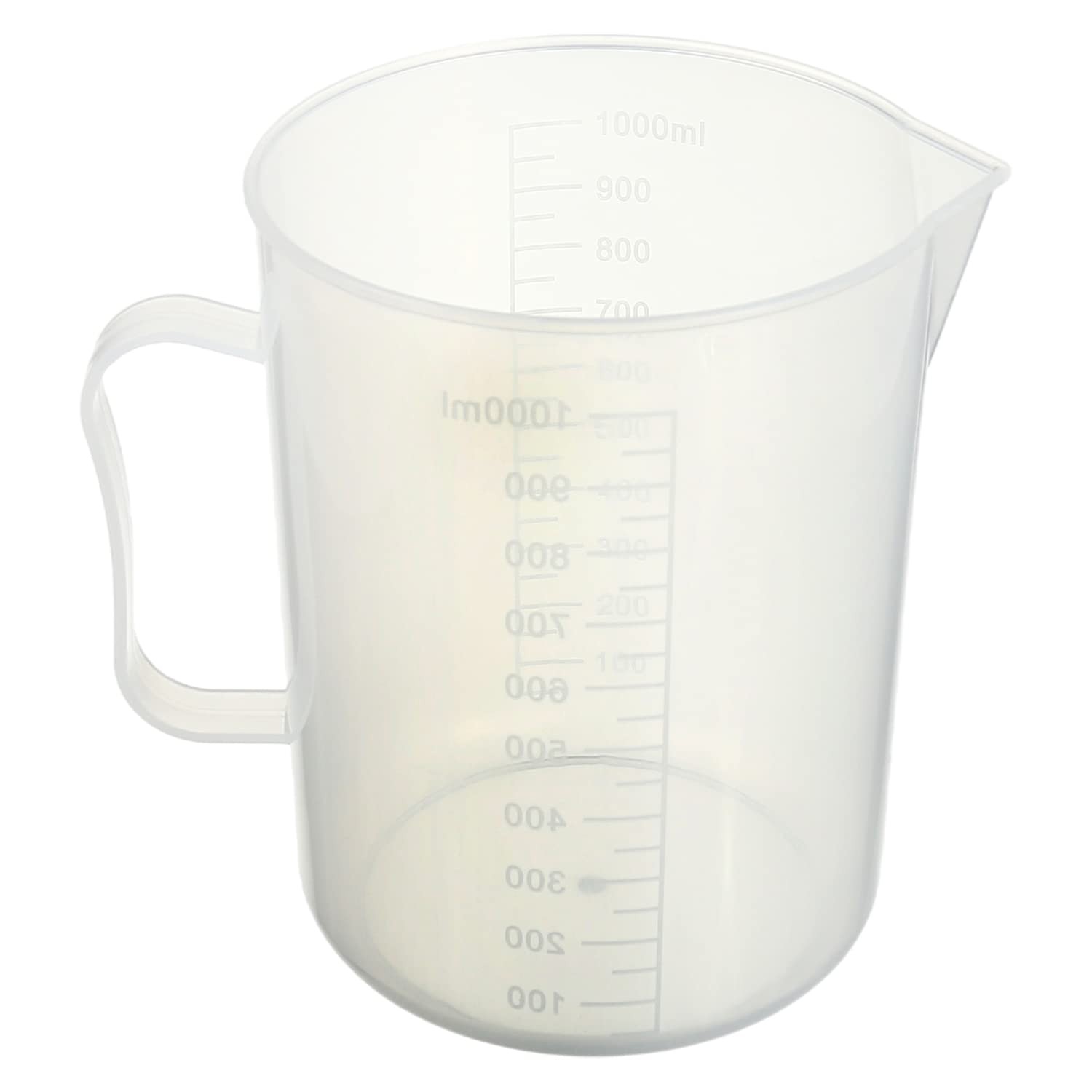 2Pcs 1000ml Metric Plastic Beaker with Handle, Lab Beakers Multipurpose Mixin…