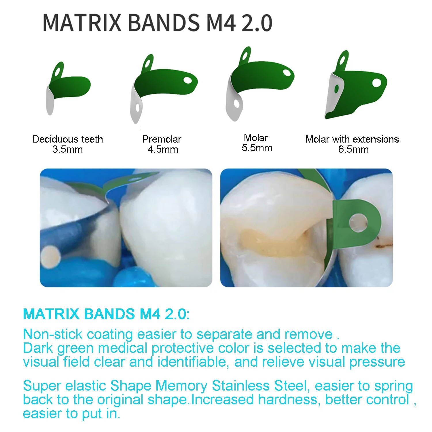Dental Matrix Bands Ring Sectional Matrice Clamp Fit Garrison Palodent V3 System
