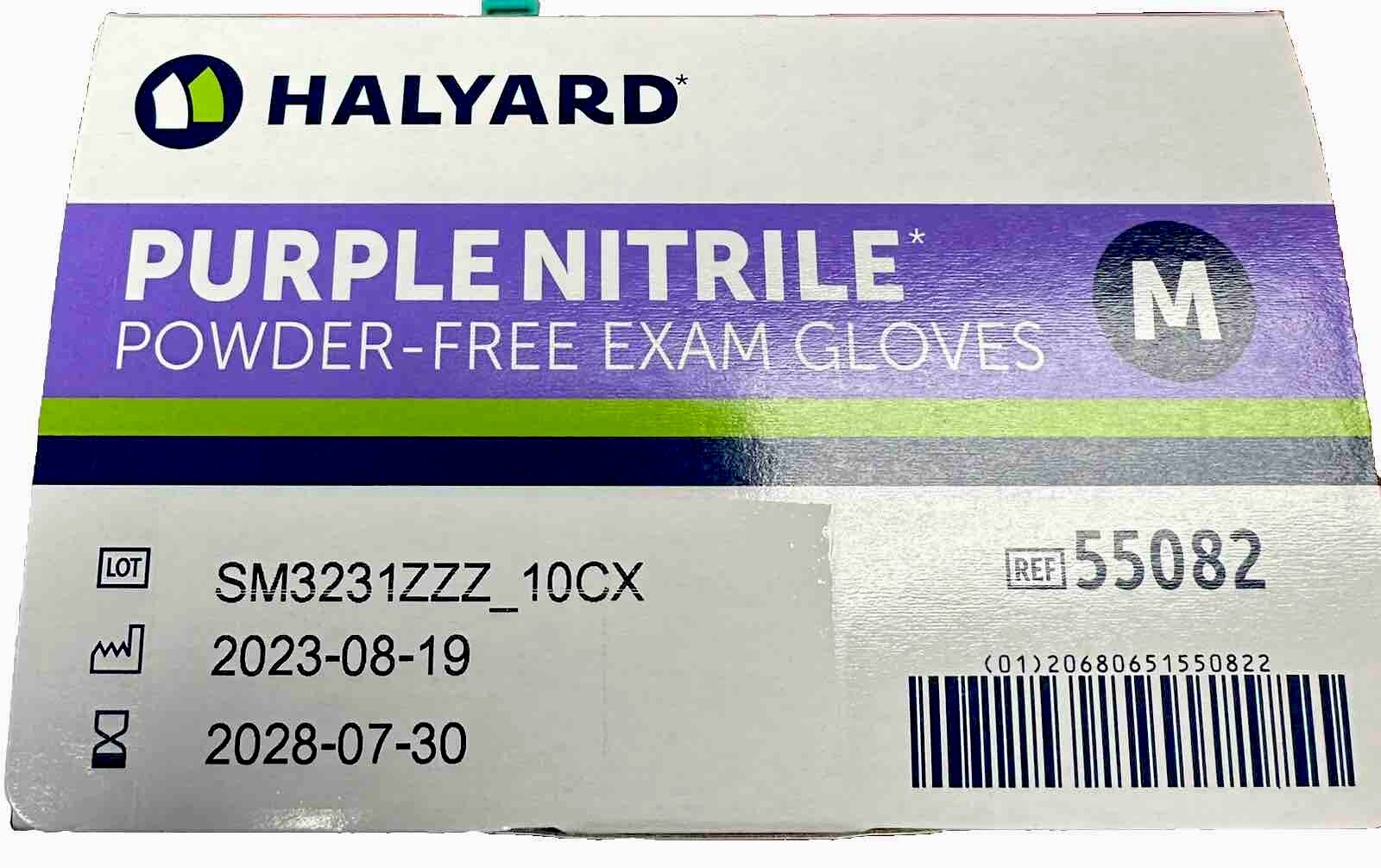 Halyard 5508266 Purple Nitrile Exam Gloves Size Medium (CASE OF 1000)
