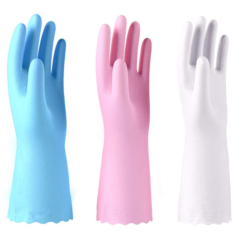 Reusable Cleaning Gloves, Latex Free, Waterproof, Medium, 3 Pack