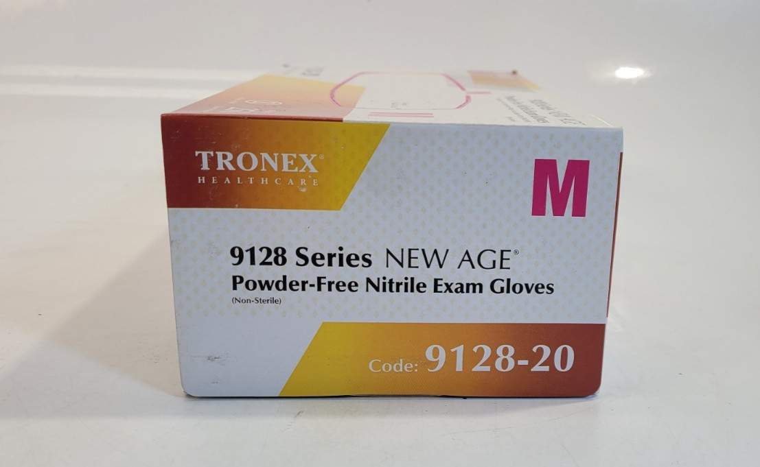 Tronex 9128-20 Nitrile Exam Gloves Powder-Free Size M 250ct Box – Lot of 2
