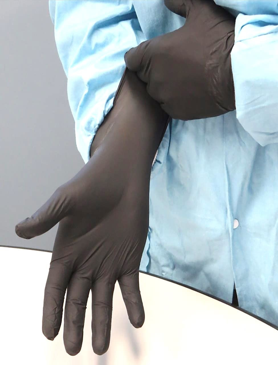 6112PF Biodegradable Powder-Free Nitrile Disposable Safety Glove, Food Safe