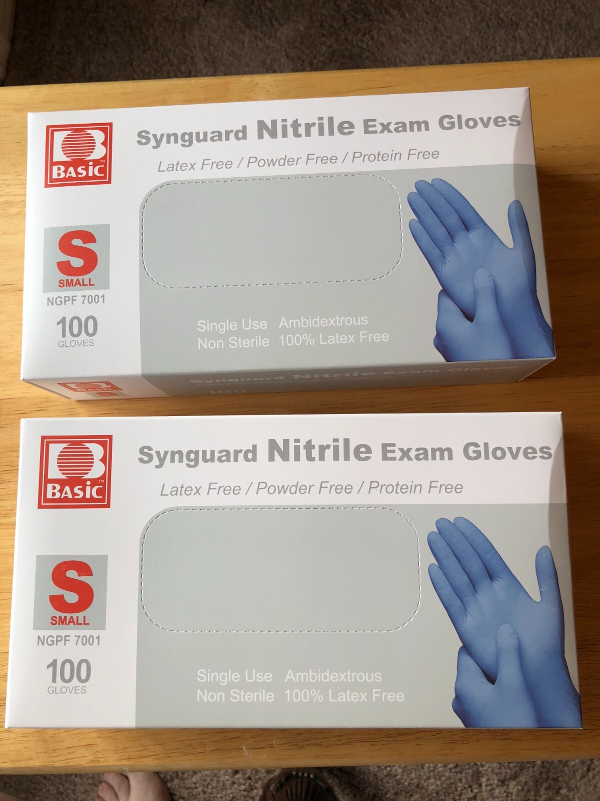Basic Synguard Nitrile Exam Gloves 2 Boxes Small