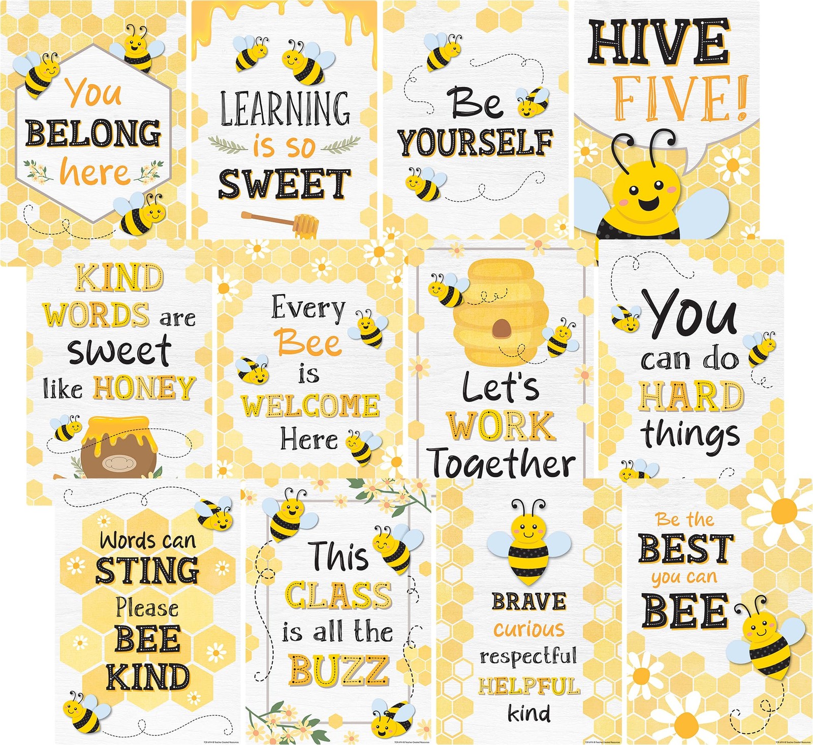 Teacher Created Resources Buzzing Bees Positive Sayings Educational Poster Pack