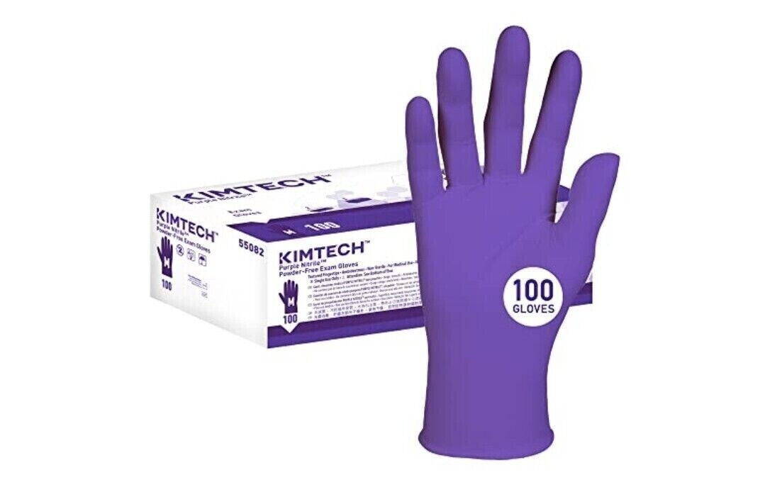 Kimtech Purple Nitrile Powder Free Exam Gloves Medium