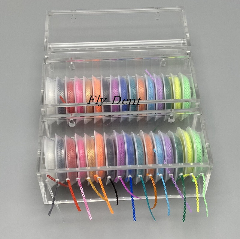 Dental Orthodontic Elastic Bands For Braces Ultra Power Chain Placing Box Holder