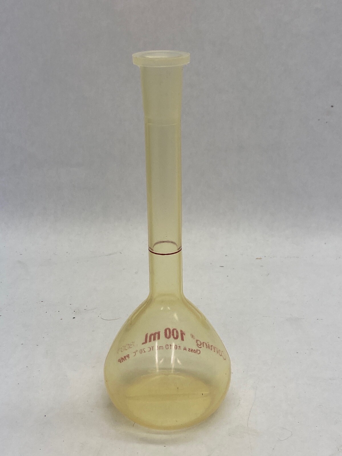 (6) CORNING Reusable 100mL PMP Class A Volumetric Flasks w/Stopper 5640P