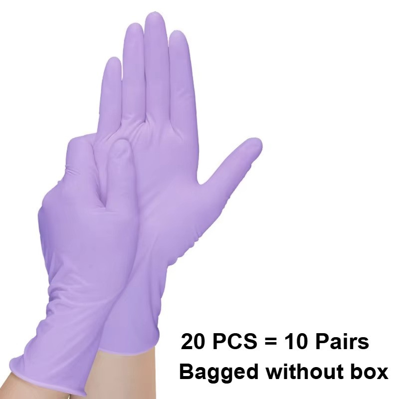 Fuchsia Nitrile Disposable Gloves Latex-Free 20PCS Mil Cleaning Gloves purple