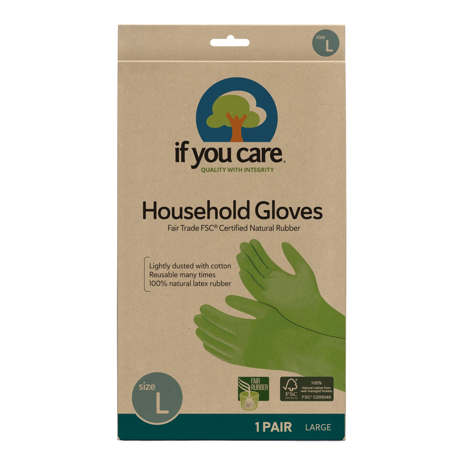 Latex Gloves Large “ 1 Pair pack Of 1 “ For Gardening Dishwashing Cleaning Kit