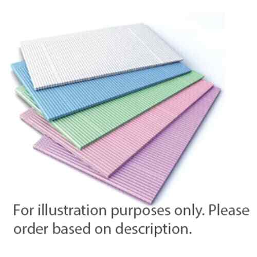 MARK3 Yellow Patient Bibs 13″ x 19″, 2-ply paper/1-ply poly, 500/bx.