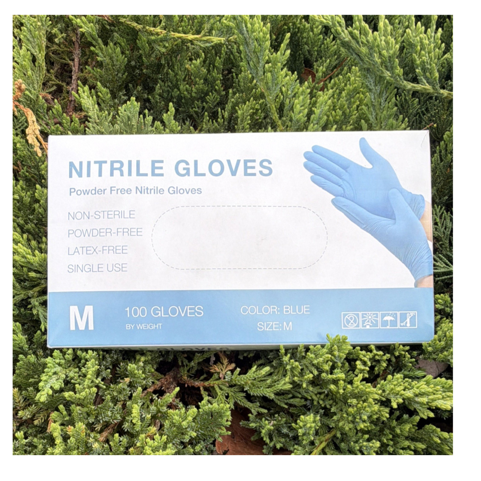 Nitrile Powder-Free Gloves Medium (Color Blue). Case of 1000. BULK Discount.