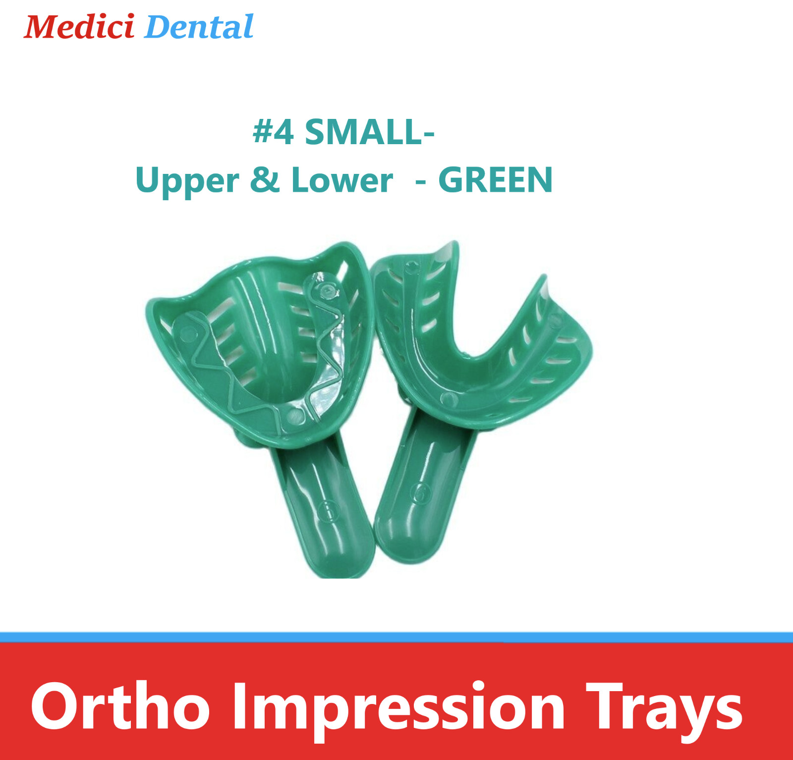 Dental Ortho Impression Trays Perforated Disposable For Child/Pedo Adult 12/bag