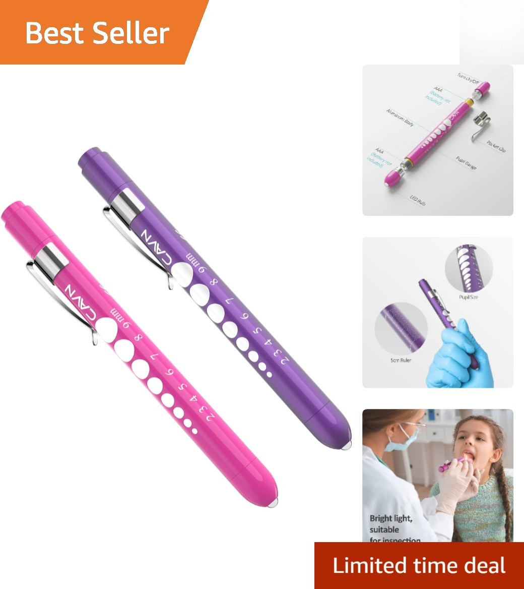 Durable & Lightweight LED Penlight with Pupil Gauge for Medical Examinations