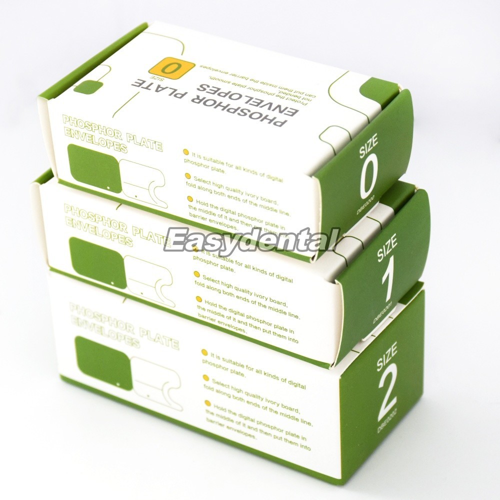 100Pcs Dental Carton Protective Covers Barrier Envelopes Phosphor Plate #0 #1 #2