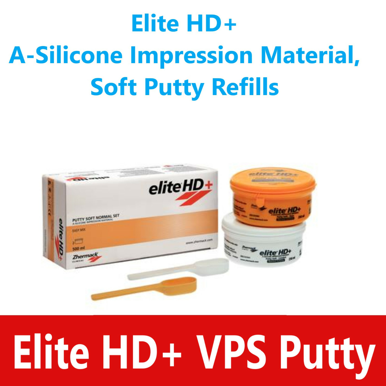 Dental Elite HD+ A-Silicone Impression Material, Soft Putty Fast / Regular Set