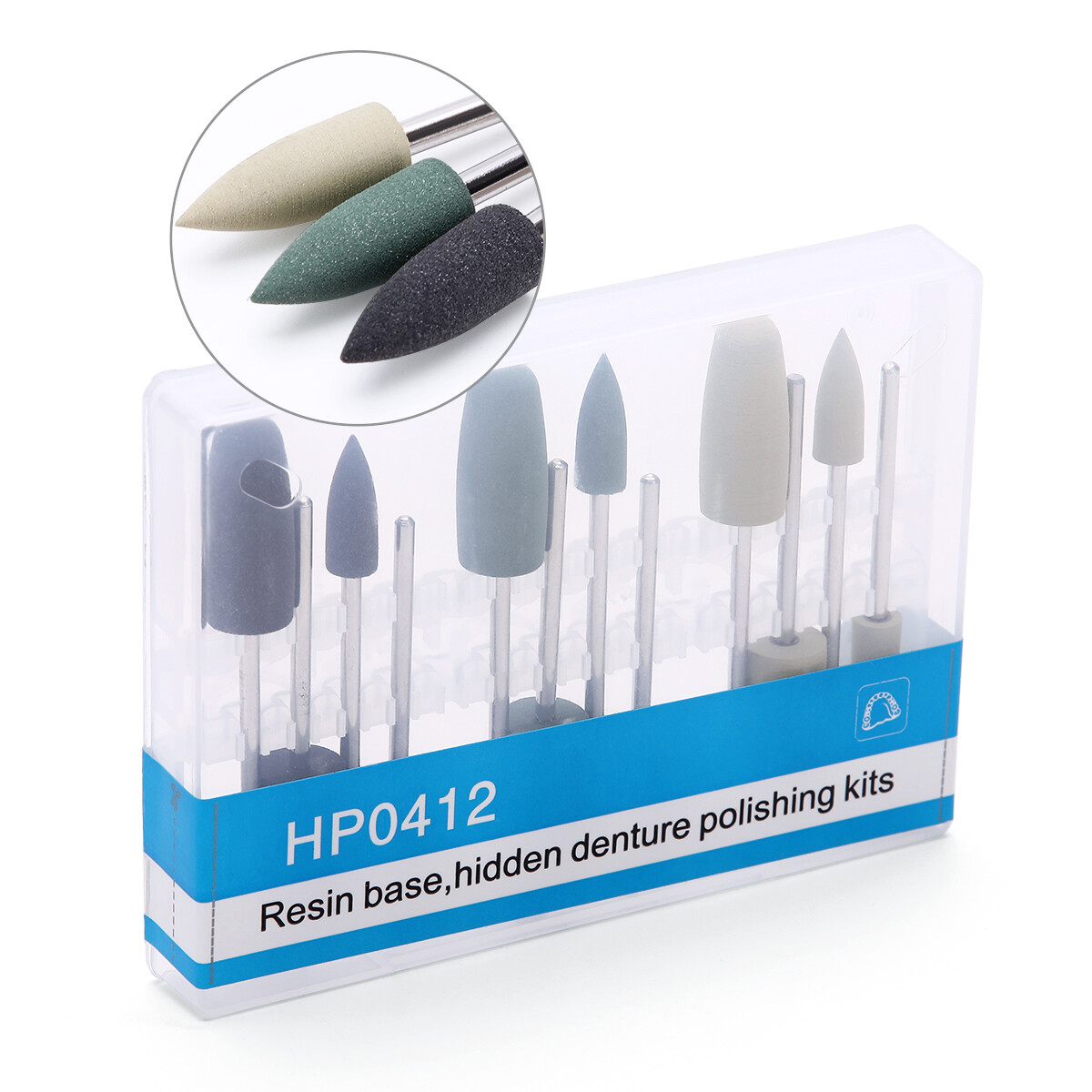 15Style AZDENT Dental Diamond Burs Composite Resin Polishing Kit FG RA HP