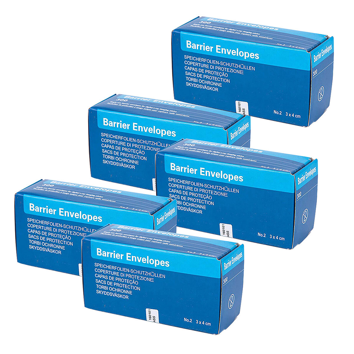3000Pcs/10Box Dental Digital X-Ray Scan Barrier Envelope Phosphor Plate Size 2#
