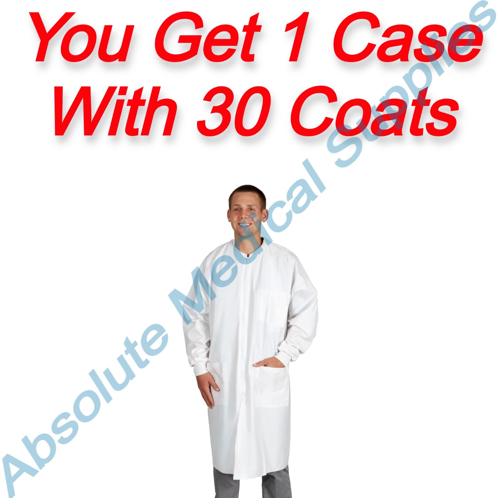 *30-Piece* Medline Static-Dissipative Microporous Breathable Lab Coat NONSW1750M