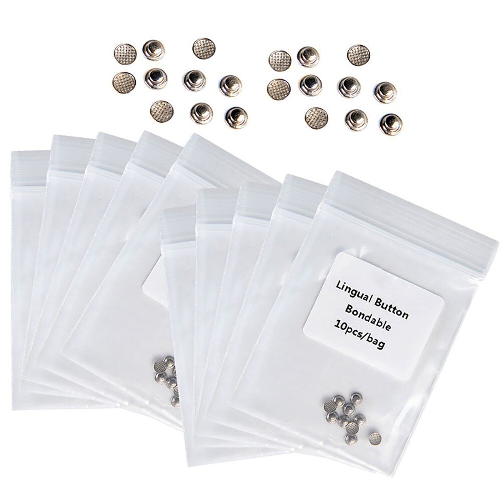 10pcs Orthodontic Dental Lingual Buttons for Bondable Round Base AZDENT