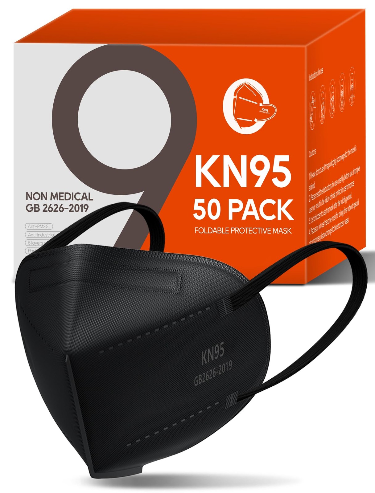 KN95 Masks 50 Pack for Adults, Breathable and Comfortable KN95 Disposable, Fi…