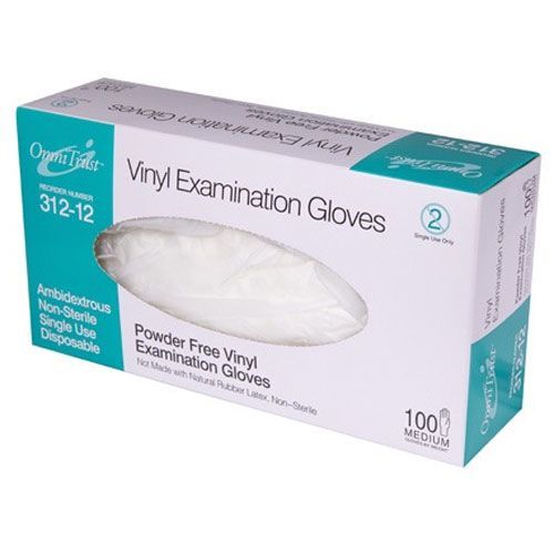 OmniTrust Vinyl Exam Gloves – Medium 100/Box. Powder free, Latex free