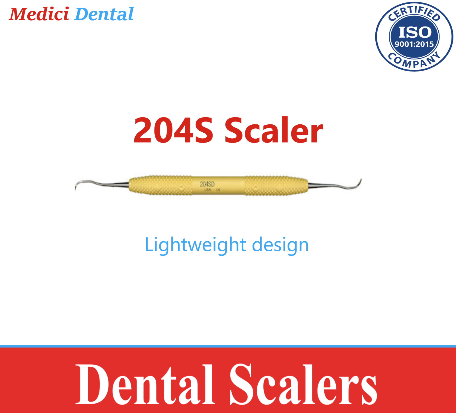 Dental Yellow SCALER 204S SILICON LIGHTWEIGHT Ergonomic, Comfortable