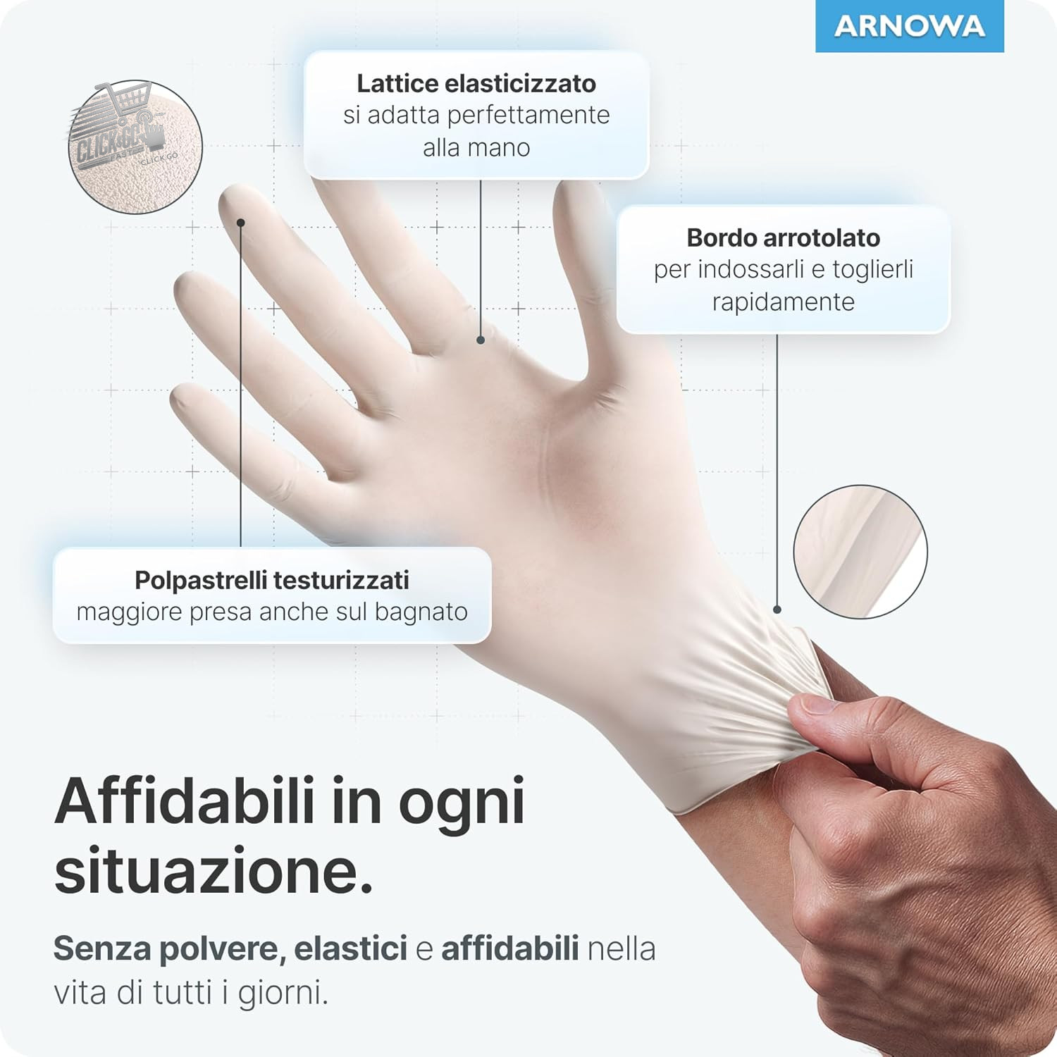 1000 White Disposable Latex Gloves XS-XL Powder Free Professional Heavy Duty