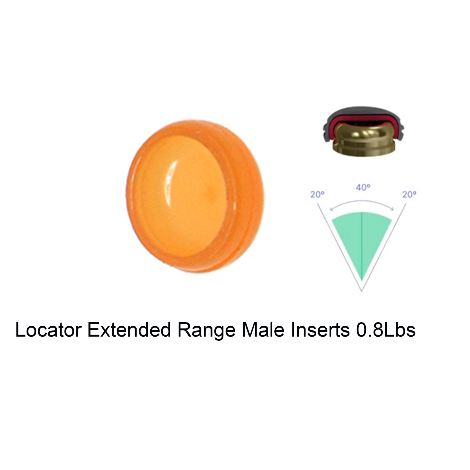 US Dental Male Cap Inserts Compatible Locator Abutment/Ø4.5mm Metal housing Cap