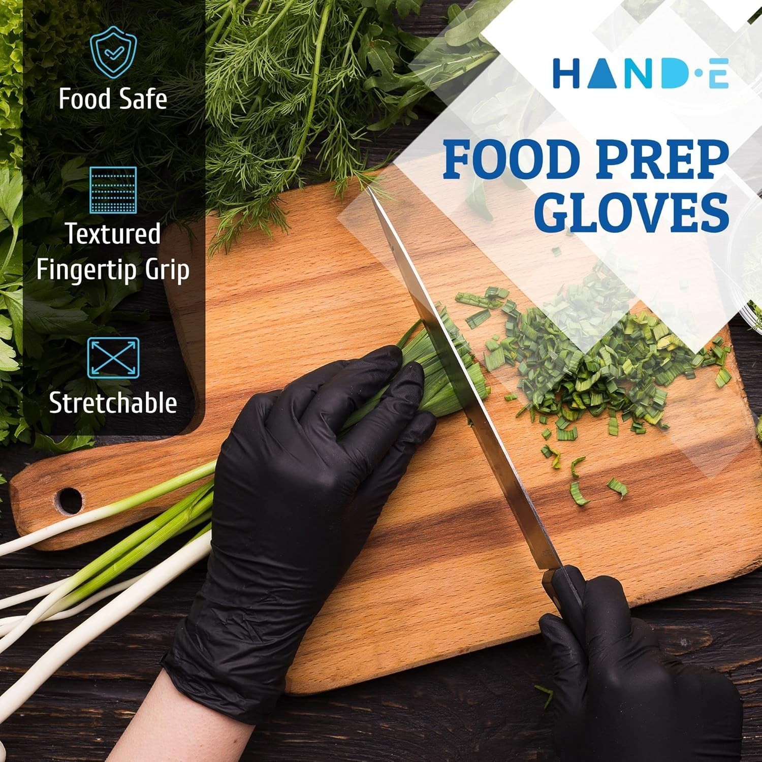Black Nitrile Disposable Gloves Large BBQ Tattoo Dye Cooking Mechanic Gloves