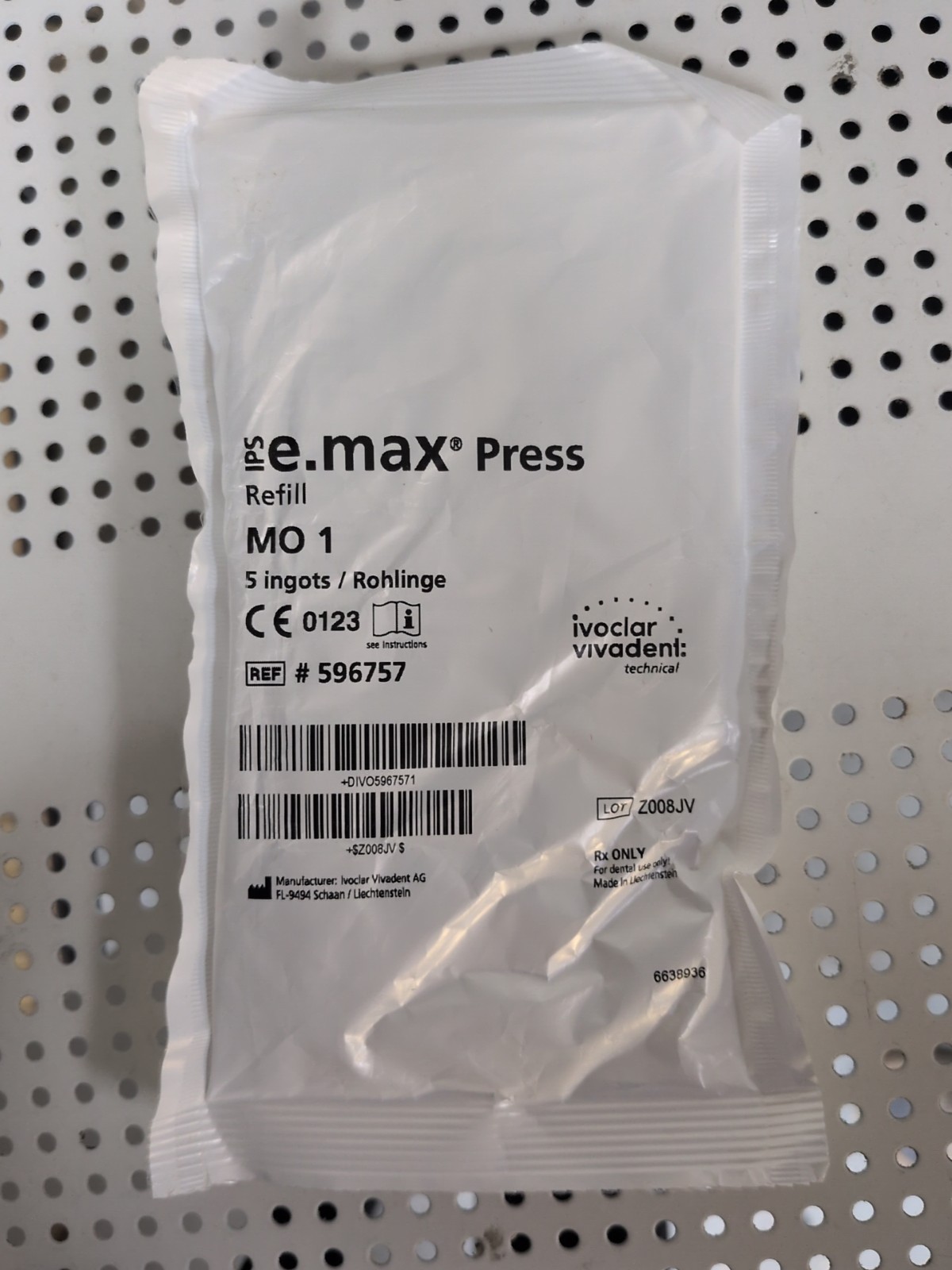 Ivoclar IPS Emax Press 5 Ingots MO 1 e-max 596757