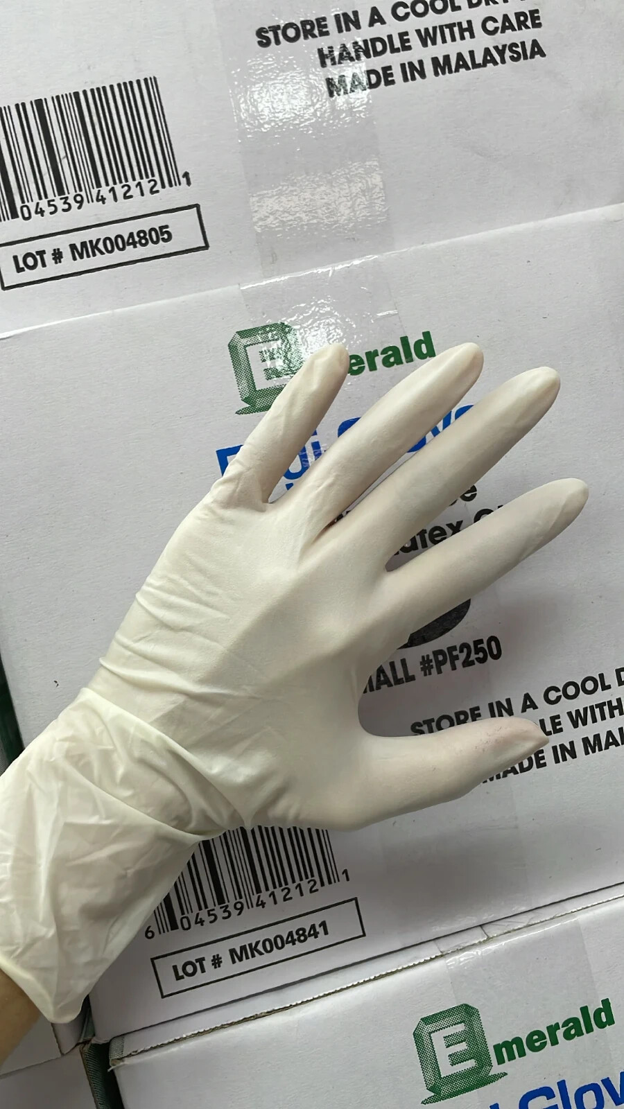 Emerald Digi-Gloves, Powder Free Disposable Latex Gloves (extra Large) 1 case