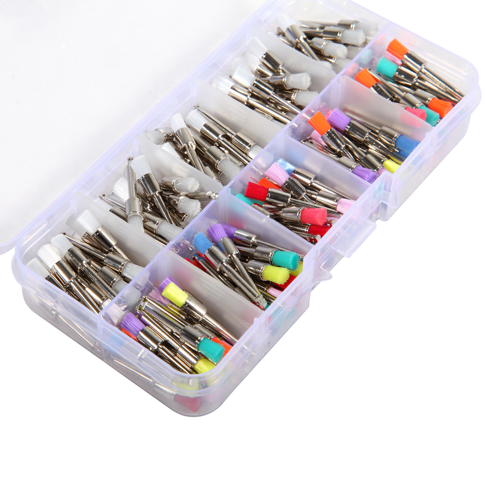 200PC Dental Nylon Materials Closure Flat Polishing Polisher Prophylaxis Brushes