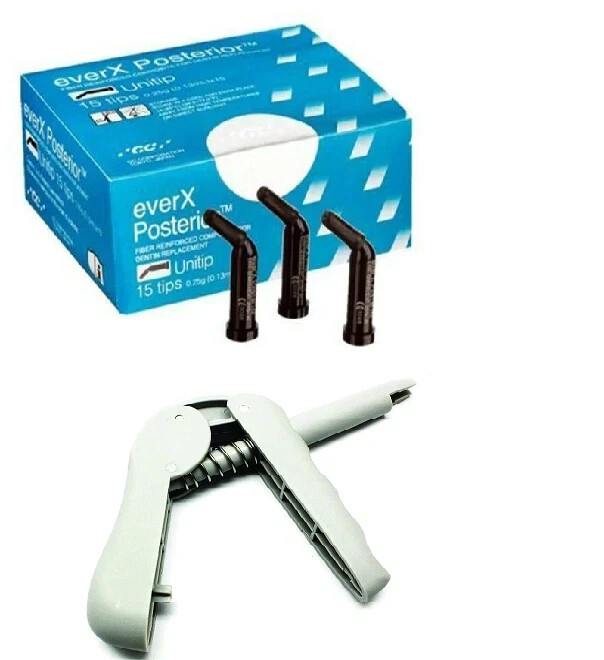 GC everX Posterior Fibre Reinforced Composite Resin 15 Unitips with Compule Gun