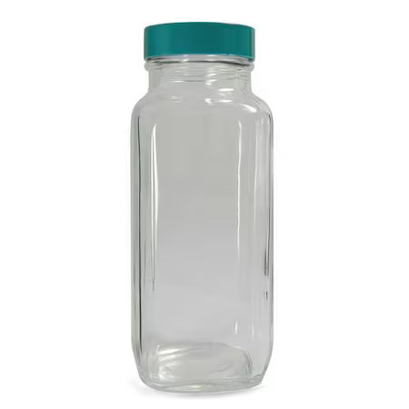 Qorpak Glc-01336 Bottle French Sq W/ Cap 240 Ml, Pk24
