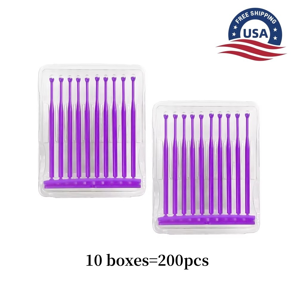 200pc Dental Bonding Stick Rod Restoration Veneer Crown Applicator Adhesive Tip